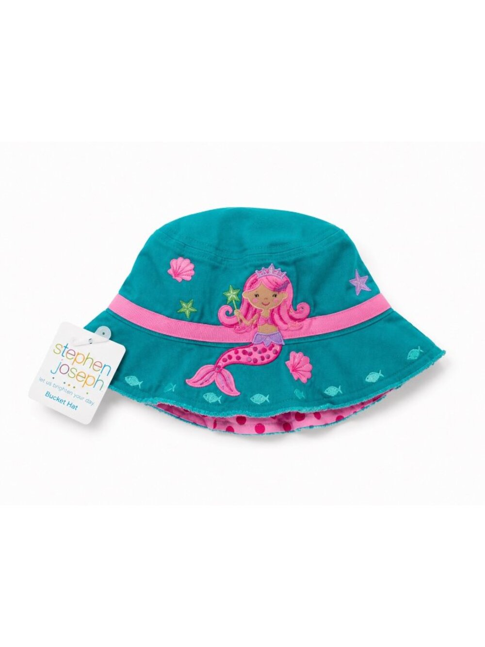 Stephen Joseph Mermaid Bucket Hat NWT One Size Toddler Cotton Sun Hat Beach
